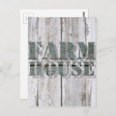 western boerenbedrijf met witgewassen hout briefkaart (Voorkant / Achterkant)