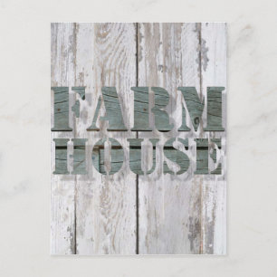 western boerenbedrijf met witgewassen hout briefkaart