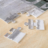 western boerenbedrijf met witgewassen hout legpuzzel (Zijkant)