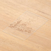 Western Boho Cactus Desert Landscape Bruiloft Acryl Uitnodigingen (Laagn)