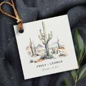Western Boho Cactus Desert Landscape Bruiloft Bedankjes Labels