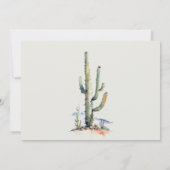 Western Boho Cactus Desert Landscape Bruiloft Bedankkaart (Achterkant)