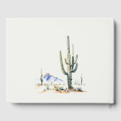 Western Boho Cactus Desert Landscape Bruiloft Gastenboek (Achterkant)
