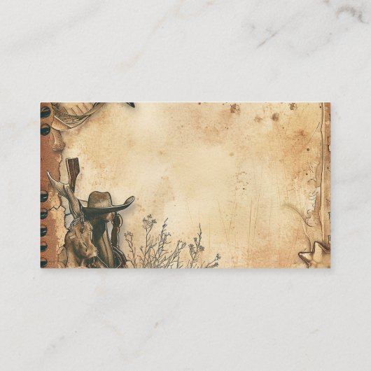 Western Boho Cactus Desert Landscape Bruiloft Informatiekaartje (Achterkant)