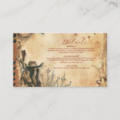 Western Boho Cactus Desert Landscape Bruiloft Informatiekaartje (Voorkant)