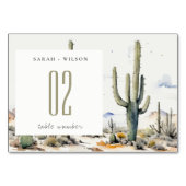 Western Boho Cactus Desert Landscape Bruiloft Kaart (Voorkant)