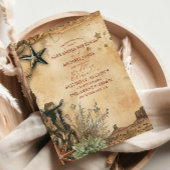 Western Boho Cactus Desert Landscape Bruiloft Kaart