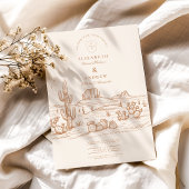 Western Boho Cactus Desert Landscape Bruiloft Kaart