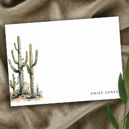 Western Boho Cactus Desert Landscape Bruiloft Notitiekaartje