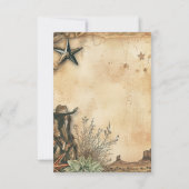 Western Boho Cactus Desert Landscape Bruiloft RSVP Kaartje (Achterkant)