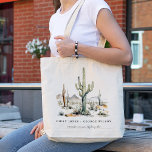 Western Boho Cactus Desert Landscape Bruiloft Tote Bag<br><div class="desc">Als u nog meer aanpassingen nodig hebt,  kunt u mij op yellowfebstudio@gmail.com vrij klikken.</div>