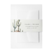 Western Boho Cactus Desert Landscape Bruiloft Uitnodigingen Wikkel (Voorkant Voorbeeld)