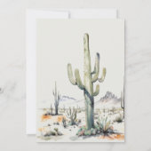 Western Boho Cactus Desert Landscape Jubileum Kaart (Achterkant)