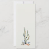 Western Boho Cactus Desert Landscape Vrijgezellenf Kaart (Achterkant)