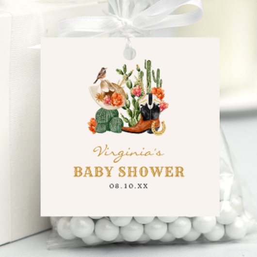 Western Boho Cowboy Bedankjes Labels