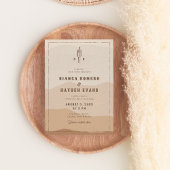 Western Boho Desert Cactus Bruiloft Kaart