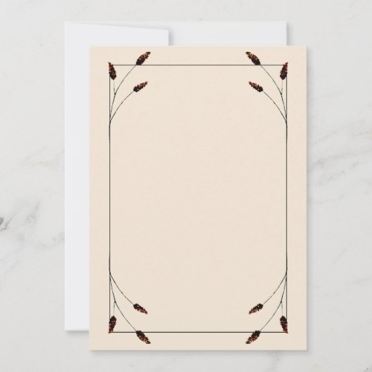 Western Boho-Hoefijzer monogram Vrijgezellenfeest Kaart (Achterkant)