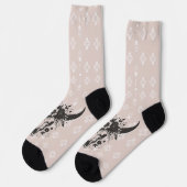 Western Boho Longhorn Floral Socks Sokken (Links)
