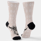 Western Boho Longhorn Floral Socks Sokken (Gebogen)