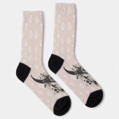 Western Boho Longhorn Floral Socks Sokken (Rechts)