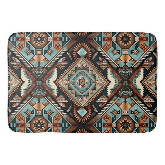 Western Boho Pattern Badmat (Voorkant)