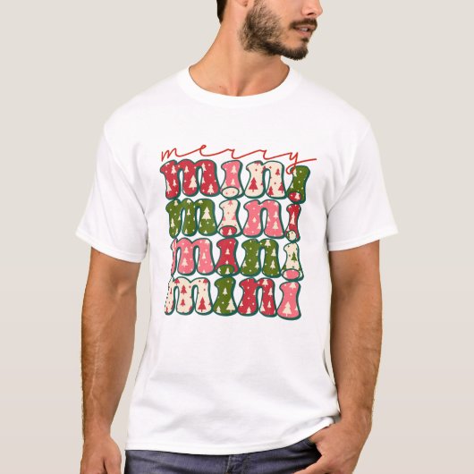 Western Boho Retro Christmas Mimi Mom Mother T-shirt (Voorkant)