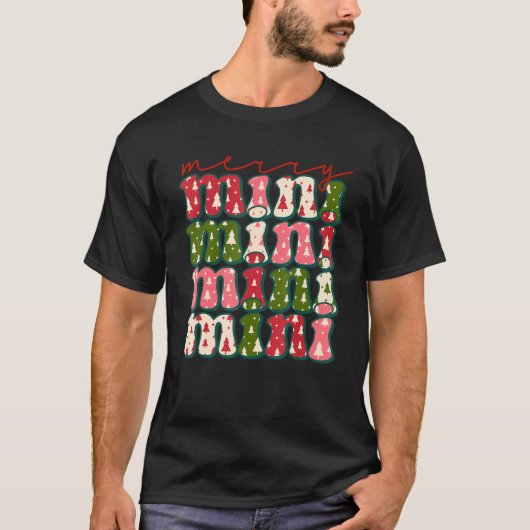 Western Boho Retro Christmas Mimi Mom Mother T-shirt (Voorkant)