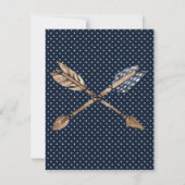 Western Boho Style Baby shower Kaart (Achterkant)