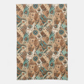 Western Boho tegelpatroon Theedoek (Verticaal)