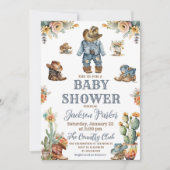 Western Boho Wild West Boy Baby shower Party Kaart (Voorkant)