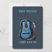 Western Boot Guitar Invitation Kaart (Voorkant)