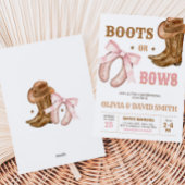 Western Boots and Bows Gender Reveal Kaart