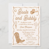Western Boots and Bubbly Bridal Shower Kaart (Voorkant)
