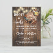 Western Boots & Books Before I do Bridal Shower Kaart (Staand voorkant)