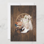 Western Boots & Books Before I do Bridal Shower Kaart (Achterkant)