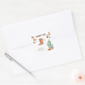 Western Boots & Bubbly Dank u Vrijgezellenfeest Vierkante Sticker (Envelop)