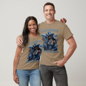 Western Boots Onhe Ground Denim and Diamonds Cowgi T-shirt (Unisex)