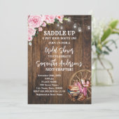Western Boots Saddle Up Volgend Hoofdstuk Bruidsfe Kaart (Staand voorkant)