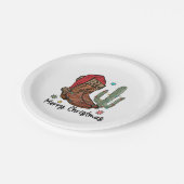 Western Boots Santa Merry Christmas Boots Xmas Papieren Bordje (Gekanteld)