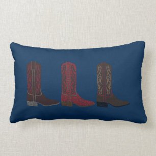 Western Boots Sierkussen, blauw Kussen