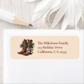 Western Bow & Boots Christmas  Etiket (Insitu)