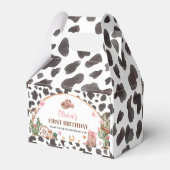 Western Bows Pink Cowgirl Verjaardag Bedankdoosjes (Achterkant)