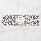 Western Bows Pink Cowgirl Verjaardag Waterfles Etiket (Enkel label)