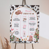 Western Bows Roze Cowgirl Verjaardag Mijlpaal Poster