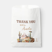 Western Boy A Little Cowboy Rustiek Baby shower Bedankzakje (Voorkant)