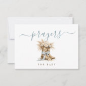 Western Boy Baby Shower Activity Prayers For Baby Bedankkaart (Voorkant)