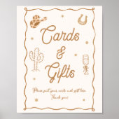 Western Bridal Shower Cards and Gifts Poster (Voorkant)