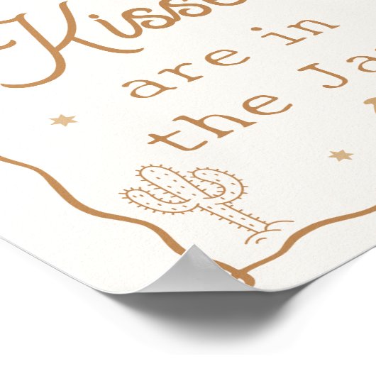 Western Bridal Shower Guess How Many Kisses Poster (Hoek)