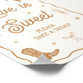 Western Bridal Shower Love is Sweet Favor Poster (Hoek)