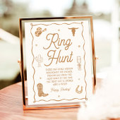 Western Bridal Shower Ring Hunt Game Poster